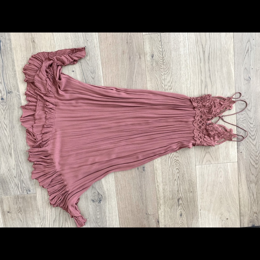 Dusty rose free people maxi dress